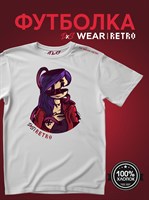 Футболка белая с коротким рук. DXS WEAR - RETRO RED (100%хлопок) UuQPyWPQgcC1e8Q3jugTe2