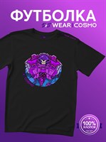 Футболка черная с коротким рук. DXS WEAR - COSMO TITAN (100%хлопок) -FPAMDQuixwsUEzyqFgsx1