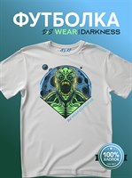 Футболка белая с коротким рук. DXS WEAR - DARKNESS BEAST (100%хлопок) gA-nMu6OjobEHm6e0HVQu0