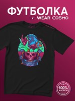 Футболка черная с коротким рук. DXS WEAR - COSMO SPLASH (100%хлопок) xH8Y5wsDiwK6r0URr8niA0