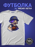 Футболка белая с коротким рук. DXS WEAR - RETRO COP (100%хлопок) gO9sIpJSiPZETZxUvf62A1