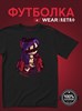 Футболка черная с коротким рук. DXS WEAR - RETRO RED (100%хлопок) tmh-67Pkhv60yJXgZTxFk1 - фото 10020