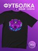 Футболка черная с коротким рук. DXS WEAR - COSMO TITAN (100%хлопок) -FPAMDQuixwsUEzyqFgsx1 - фото 10027