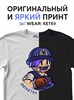Футболка белая с коротким рук. DXS WEAR - RETRO COP (100%хлопок) gO9sIpJSiPZETZxUvf62A1 - фото 10093